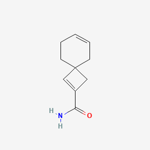 molecular formula C10H13NO B579434 Spiro[3.5]nona-1,6-diene-2-carboxamide CAS No. 18205-68-0