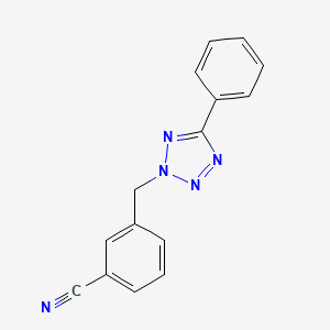 3-[(5-phenyl-2H-tetrazol-2-yl)methyl]benzonitrile