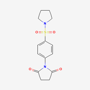 molecular formula C14H16N2O4S B5794376 1-(4-Pyrrolidin-1-ylsulfonylphenyl)pyrrolidine-2,5-dione 