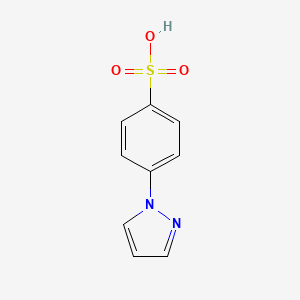 molecular formula C9H8N2O3S B579438 4-(Pyrazol-1-yl)benzenesulfonic acid CAS No. 18336-38-4