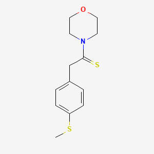 molecular formula C13H17NOS2 B5794392 4-{2-[4-(methylthio)phenyl]ethanethioyl}morpholine CAS No. 107825-28-5