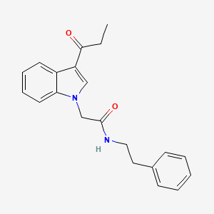 N-(2-phenylethyl)-2-(3-propionyl-1H-indol-1-yl)acetamide