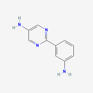 molecular formula C10H10N4 B579441 2-(3-Aminophenyl)pyrimidin-5-amine CAS No. 17802-58-3