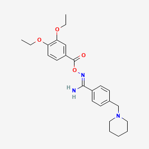 molecular formula C24H31N3O4 B5794410 N'-[(3,4-diethoxybenzoyl)oxy]-4-(piperidin-1-ylmethyl)benzenecarboximidamide 