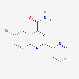 6-bromo-2-(2-pyridinyl)-4-quinolinecarboxamide