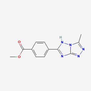 molecular formula C12H11N5O2 B5794432 methyl 4-(3-methyl-5H-[1,2,4]triazolo[4,3-b][1,2,4]triazol-6-yl)benzoate 
