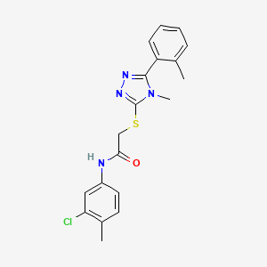 N-(3-chloro-4-methylphenyl)-2-{[4-methyl-5-(2-methylphenyl)-4H-1,2,4-triazol-3-yl]thio}acetamide