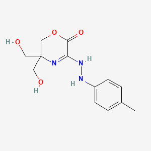 molecular formula C13H17N3O4 B5794465 5,5-bis(hydroxymethyl)-2,3-morpholinedione 3-[(4-methylphenyl)hydrazone] 