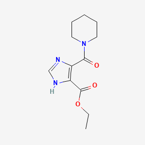 molecular formula C12H17N3O3 B5794484 ethyl 4-(1-piperidinylcarbonyl)-1H-imidazole-5-carboxylate CAS No. 89562-38-9