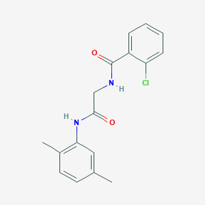 molecular formula C17H17ClN2O2 B5794490 2-chloro-N-{2-[(2,5-dimethylphenyl)amino]-2-oxoethyl}benzamide 