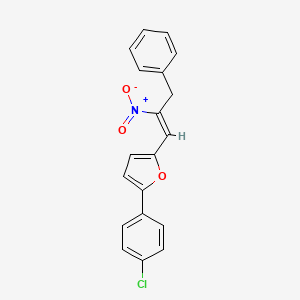 2-(4-chlorophenyl)-5-(2-nitro-3-phenyl-1-propen-1-yl)furan