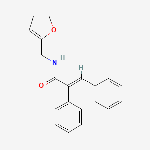 molecular formula C20H17NO2 B5794502 N-(2-furylmethyl)-2,3-diphenylacrylamide 