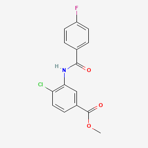 molecular formula C15H11ClFNO3 B5794509 methyl 4-chloro-3-[(4-fluorobenzoyl)amino]benzoate 