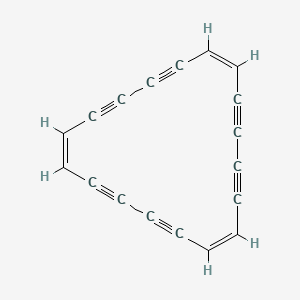 molecular formula C18H6 B579451 1,7,13-Cyclooctadecatriene-3,5,9,11,15,17-hexayne CAS No. 16668-69-2