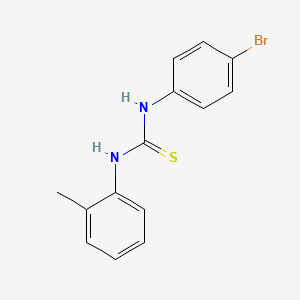 molecular formula C14H13BrN2S B5794512 N-(4-bromophenyl)-N'-(2-methylphenyl)thiourea 