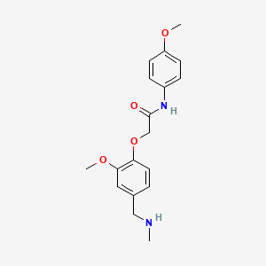 molecular formula C18H22N2O4 B5794517 2-{2-methoxy-4-[(methylamino)methyl]phenoxy}-N-(4-methoxyphenyl)acetamide 