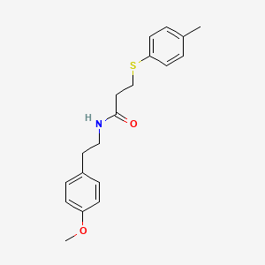 molecular formula C19H23NO2S B5794524 N-[2-(4-methoxyphenyl)ethyl]-3-[(4-methylphenyl)thio]propanamide 