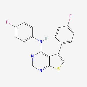 molecular formula C18H11F2N3S B5794531 N,5-bis(4-fluorophenyl)thieno[2,3-d]pyrimidin-4-amine 