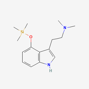 molecular formula C15H24N2OSi B579454 N,N-dimethyl-2-(4-trimethylsilyloxy-1H-indol-3-yl)ethanamine CAS No. 17943-16-7