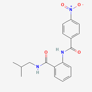 molecular formula C18H19N3O4 B5794558 N-isobutyl-2-[(4-nitrobenzoyl)amino]benzamide 