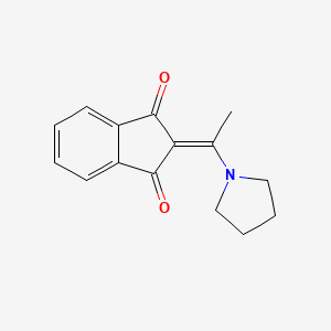 molecular formula C15H15NO2 B5794585 2-[1-(1-pyrrolidinyl)ethylidene]-1H-indene-1,3(2H)-dione 