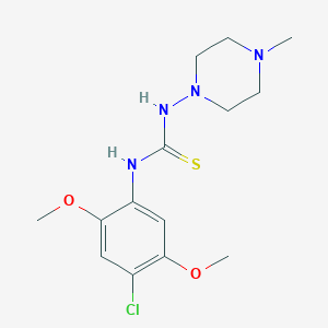 N-(4-chloro-2,5-dimethoxyphenyl)-N'-(4-methyl-1-piperazinyl)thiourea