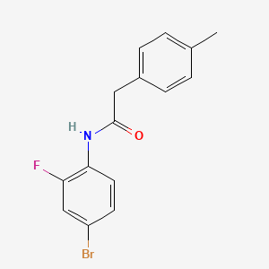molecular formula C15H13BrFNO B5794591 N-(4-bromo-2-fluorophenyl)-2-(4-methylphenyl)acetamide 