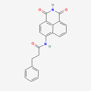 molecular formula C21H16N2O3 B5794610 N-(1,3-dioxo-2,3-dihydro-1H-benzo[de]isoquinolin-6-yl)-3-phenylpropanamide 