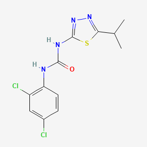molecular formula C12H12Cl2N4OS B5794618 N-(2,4-dichlorophenyl)-N'-(5-isopropyl-1,3,4-thiadiazol-2-yl)urea 
