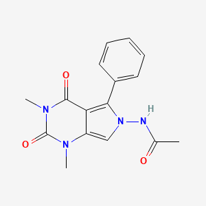 molecular formula C16H16N4O3 B5794633 N-(1,3-dimethyl-2,4-dioxo-5-phenyl-1,2,3,4-tetrahydro-6H-pyrrolo[3,4-d]pyrimidin-6-yl)acetamide 