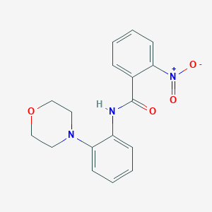 molecular formula C17H17N3O4 B5794640 N-[2-(4-morpholinyl)phenyl]-2-nitrobenzamide 