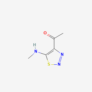 molecular formula C5H7N3OS B579465 1-(5-(Methylamino)-1,2,3-thiadiazol-4-yl)ethanone CAS No. 18076-41-0