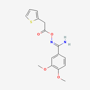 molecular formula C15H16N2O4S B5794651 3,4-dimethoxy-N'-[(2-thienylacetyl)oxy]benzenecarboximidamide 