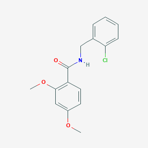 molecular formula C16H16ClNO3 B5794657 N-(2-chlorobenzyl)-2,4-dimethoxybenzamide 
