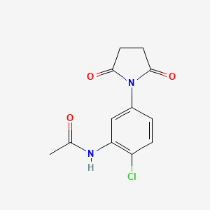 molecular formula C12H11ClN2O3 B5794666 N-[2-chloro-5-(2,5-dioxo-1-pyrrolidinyl)phenyl]acetamide 