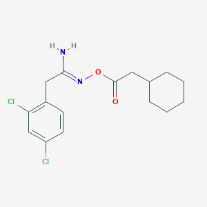 molecular formula C16H20Cl2N2O2 B5794672 N'-[(cyclohexylacetyl)oxy]-2-(2,4-dichlorophenyl)ethanimidamide 