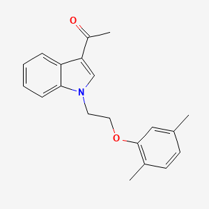 molecular formula C20H21NO2 B5794679 1-{1-[2-(2,5-dimethylphenoxy)ethyl]-1H-indol-3-yl}ethanone 