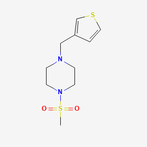 molecular formula C10H16N2O2S2 B5794696 1-(methylsulfonyl)-4-(3-thienylmethyl)piperazine 