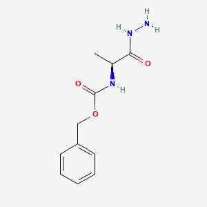 molecular formula C11H15N3O3 B579470 N-(Benzyloxycarbonyl)-L-alanine hydrazide CAS No. 17350-66-2