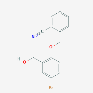 molecular formula C15H12BrNO2 B5794707 2-{[4-bromo-2-(hydroxymethyl)phenoxy]methyl}benzonitrile 