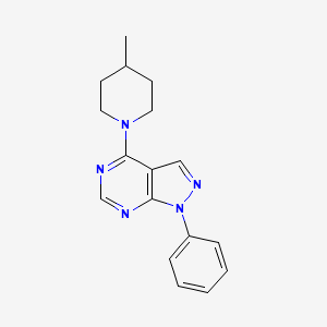 molecular formula C17H19N5 B5794735 4-(4-methyl-1-piperidinyl)-1-phenyl-1H-pyrazolo[3,4-d]pyrimidine 