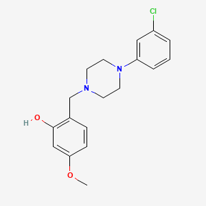 molecular formula C18H21ClN2O2 B5794736 2-{[4-(3-chlorophenyl)-1-piperazinyl]methyl}-5-methoxyphenol 