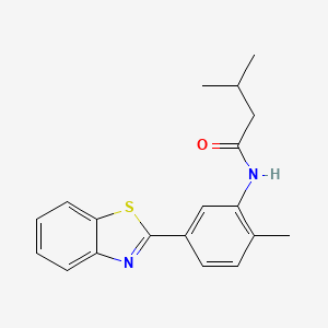 molecular formula C19H20N2OS B5794749 N-[5-(1,3-benzothiazol-2-yl)-2-methylphenyl]-3-methylbutanamide 