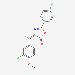 molecular formula C17H11Cl2NO3 B5794755 4-(3-chloro-4-methoxybenzylidene)-2-(4-chlorophenyl)-1,3-oxazol-5(4H)-one 