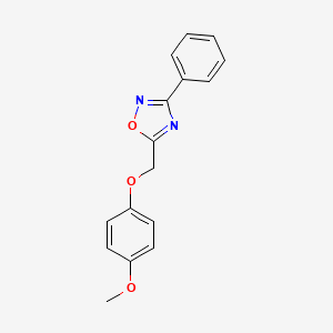 molecular formula C16H14N2O3 B5794768 5-[(4-甲氧基苯氧基)甲基]-3-苯基-1,2,4-恶二唑 