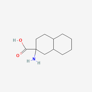 molecular formula C11H19NO2 B579477 2-Aminodecahydronaphthalene-2-carboxylic acid CAS No. 18672-74-7