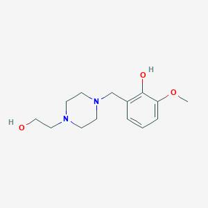 molecular formula C14H22N2O3 B5794816 2-{[4-(2-hydroxyethyl)-1-piperazinyl]methyl}-6-methoxyphenol 