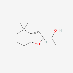 molecular formula C13H20O2 B579482 1-(4,4,7a-Trimethyl-2,7-dihydro-1-benzofuran-2-yl)ethanol CAS No. 17092-93-2