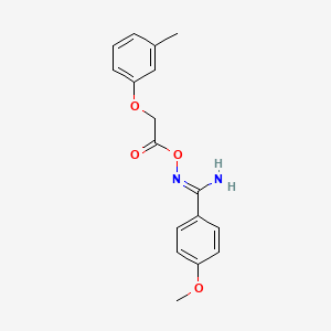 4-methoxy-N'-{[(3-methylphenoxy)acetyl]oxy}benzenecarboximidamide
