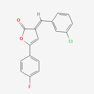 molecular formula C17H10ClFO2 B5794854 3-(3-chlorobenzylidene)-5-(4-fluorophenyl)-2(3H)-furanone 